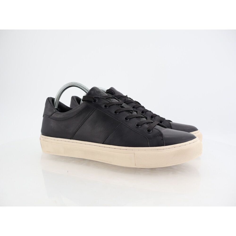 Born Reserve Low Top Sneaker Mens Size 9 Black Leather Lace Up Shoes